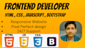 develop responsive websites using HTML , CSS and javascript