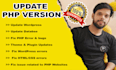 upgrade PHP website to 8, latest version, update plugins