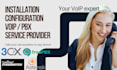 install, setup and manage voip, freepbx, 3cx systems