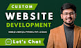 do website development as full stack web developer, front end, backend developer