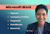 format and design professional ms word documents, reports and proposals