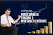 develop custom forex broker website, stock broker website