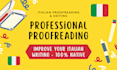 proofread and edit your italian text