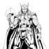 draw black and white comic superhero character