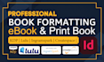 do ebook, paperback book formatting for amazon KDP