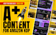 design high converting amazon KDP a plus content