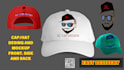 provide high quality cap and hat designs with mockup badges
