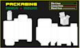 create die cut or die line for box packaging design