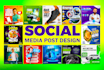 do creative social media design, post, banner ads
