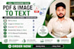 transcribe your document PDF or image to text in 24 hours