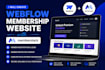 create webflow membership website with memberstack