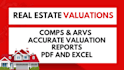 do accurate real estate valuation reports, arv, comps,