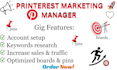 setup,optimize and do pinterest marketing, pins and boards