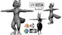 model custom 3d vrchat avatar, furry avatar nsfw vrc model