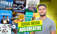 design creative facebook ad image instagram banners and carousel posts