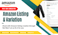 create amazon fba listing variation and fix amazon listing error