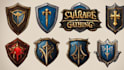 design medieval, fantasy, rpg gaming logo
