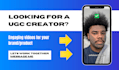 create male ugc video ads for brand, website, saas, app