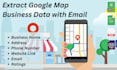 scrap google map business data with email