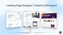 design a responsive landing page using HTML CSS tailwind for high conversions