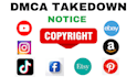 send dmca take down notice to remove leaked, illegal and copyright content