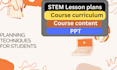 create stem course content lesson plans curriculum and teachers manuals