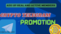 grow crypto telegram promotion, telegram subscribers, telegram promotion,