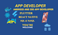 develop android ios mobile app using react native flutter