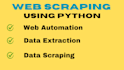 scrape website using python and custom website scraping scripts