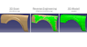 reverse engineering and create exact 3d models from 3d scan