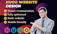make build hugo static website fix hugo website