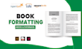 do book formatting, kindle ebook formatting, KDP paperback,layout, kdp upload