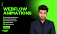 develop a webflow website with smooth gsap animations