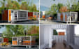 design shipping container house, mobile trailer, tiny house