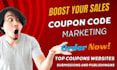 coupon code and deals submission and publishing and submit coupon