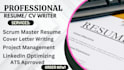 write a professional ats scrum master pmp agile coach project manager resume CV