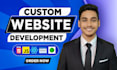 do website development as full stack web developer, front end, backend developer