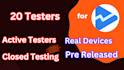 provide 25 testers for publishing your app properly and immeditely