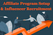 create affiliate program recruit affiliate influencers referral tracking wp wix