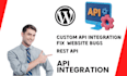 fix wordpress bug custom website api integration website development