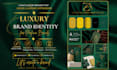 design a luxury perfume logo, brand board and product cover