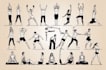 draw exercise, workout, yoga, medical, etc vector art