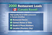 2000 restaurant leads canada based