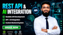 develop rest api, backend application with nodejs  and ai