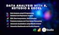 do expert data analysis, visualization in rstudio and excel