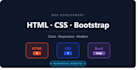 design a modern responsive website with HTML CSS and bootstrap