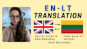 translate from english to lithuanian