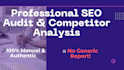 do website SEO audit report with analyzing technical parts and competitors