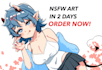draw lewd, sfw or no sfw anime character, fanart or your oc