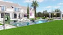 do 3d backyard landscape, garden, pool, patio, terrace